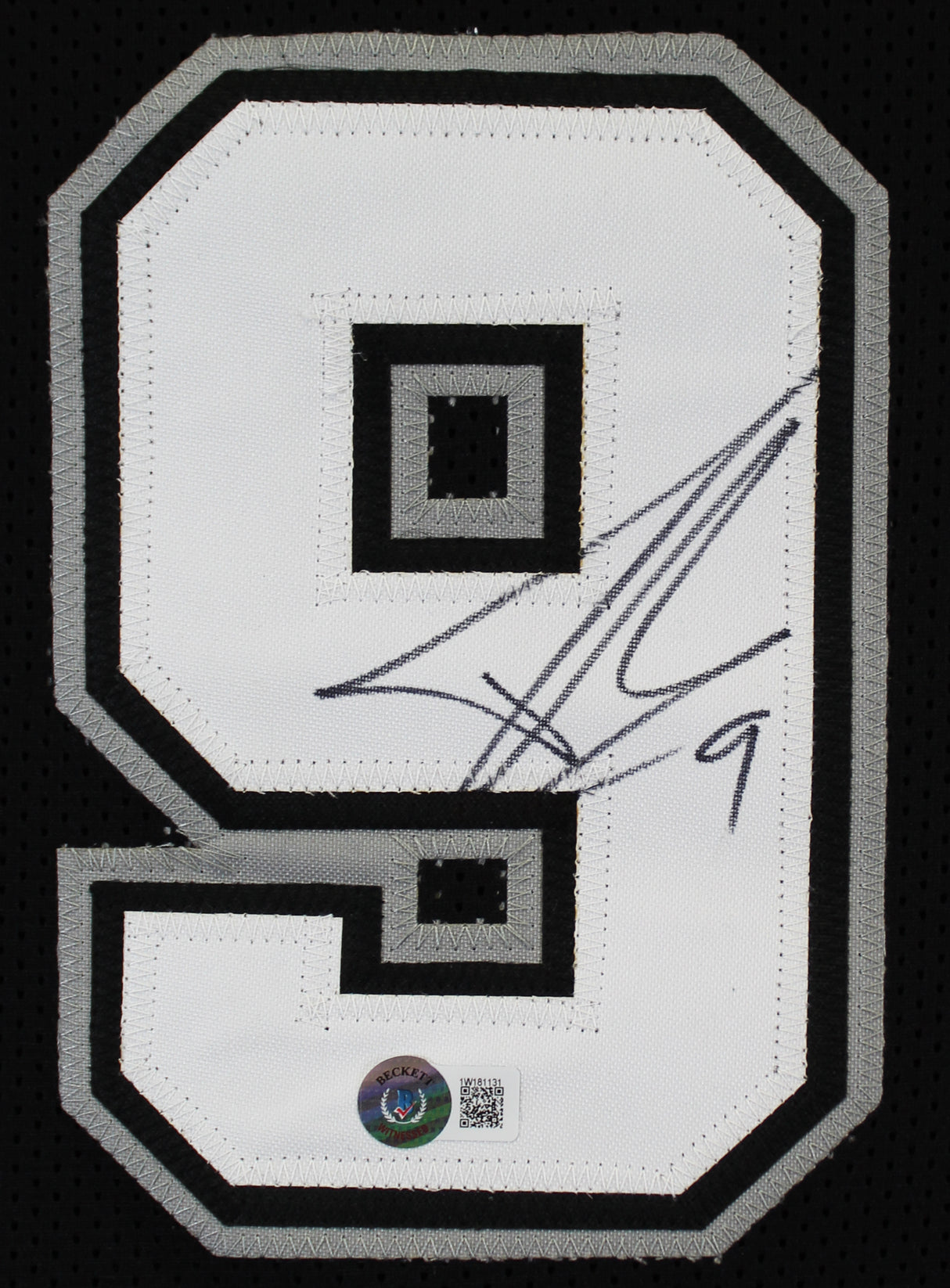 Tony Parker Authentic Signed Black Pro Style Jersey Autographed BAS Witnessed