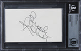 Orioles Brooks Robinson Authentic Signed 3x5 Index Card Autographed BAS Slabbed