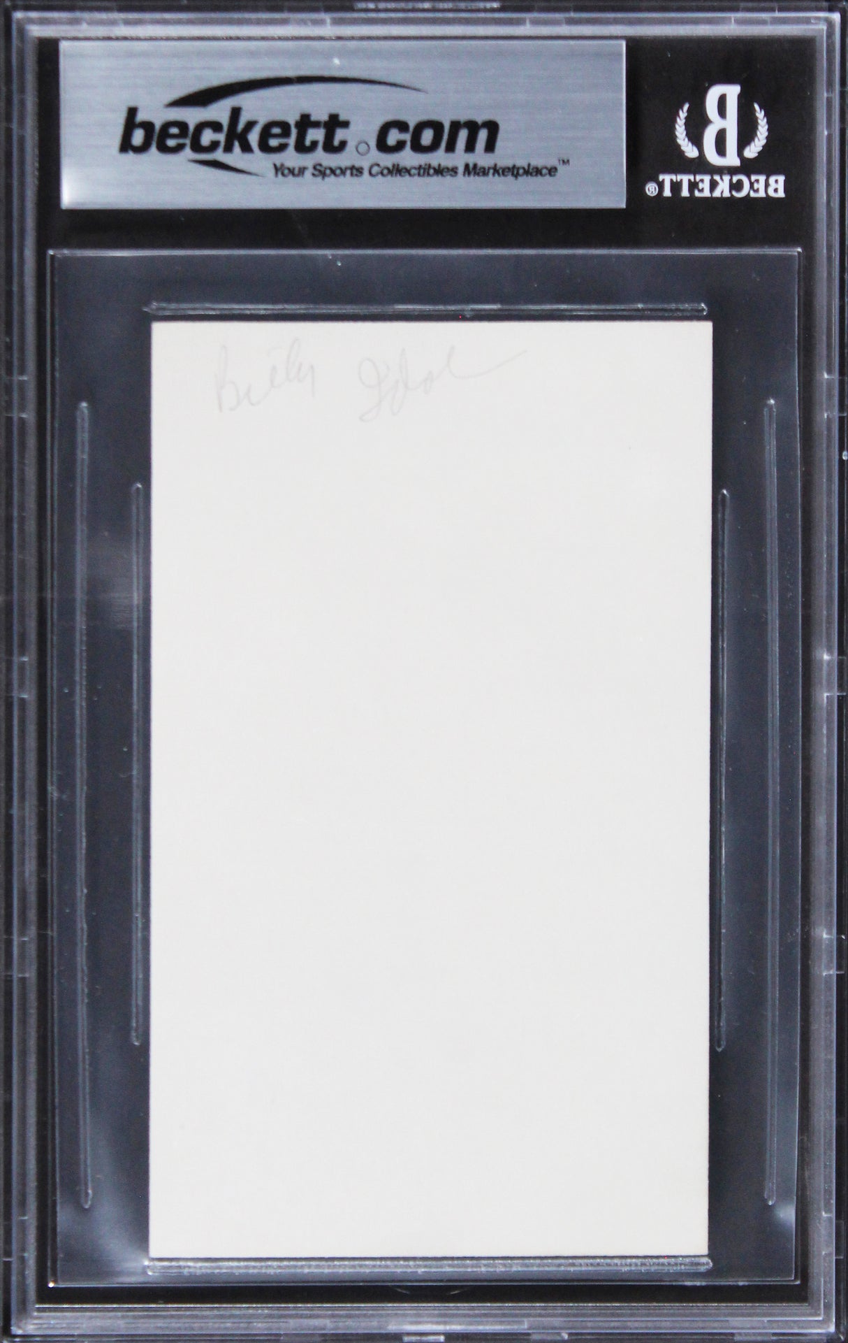 Billy Idol Musician Authentic Signed 3x5 Index Card Autographed BAS Slabbed