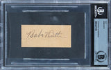Yankees Babe Ruth Authentic Signed 1.5x3.25 Cut Signature JSA & BAS Slabbed