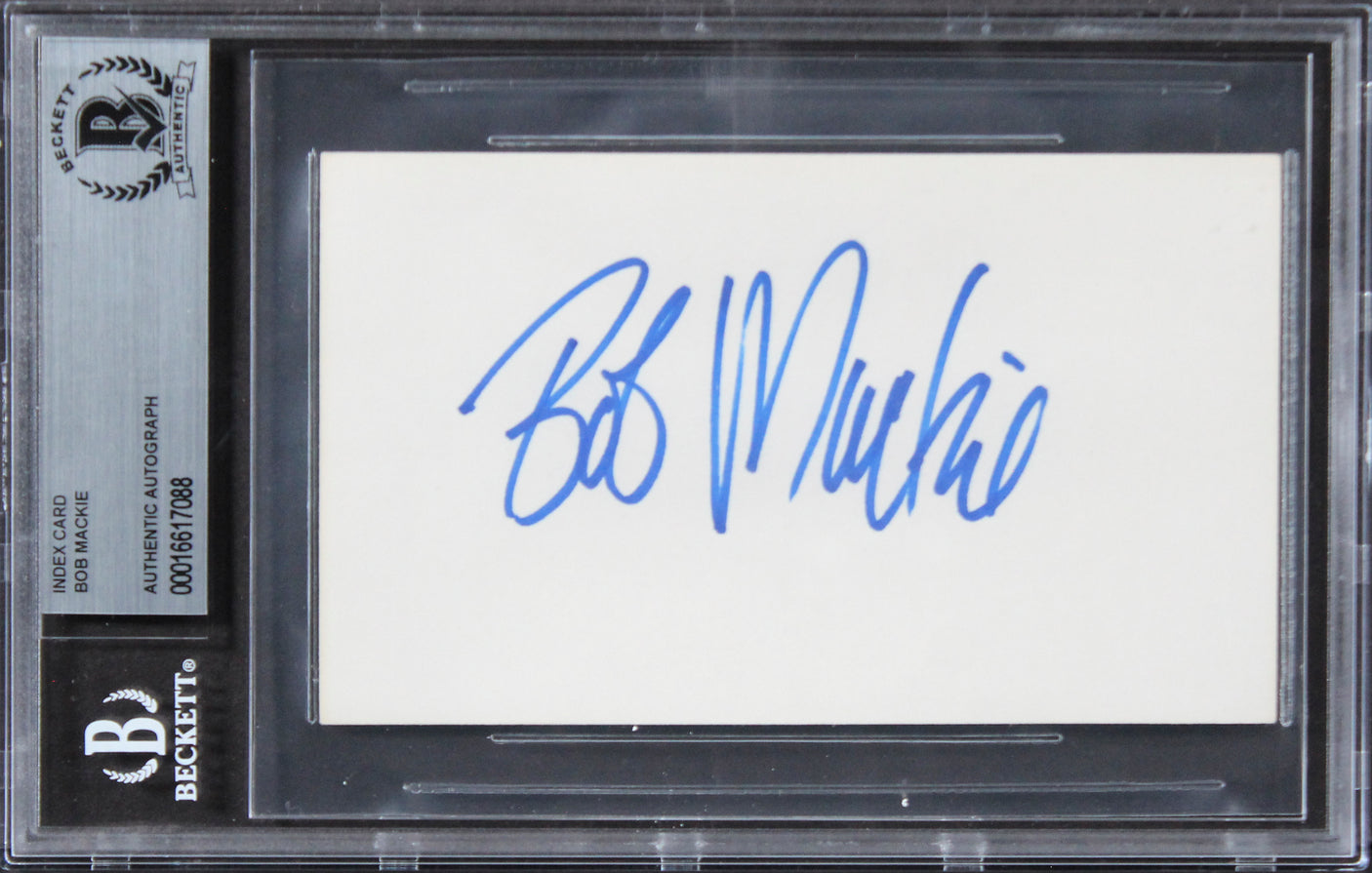 Bob Mackie Designer Authentic Signed 3x5 Index Card Autographed BAS Slabbed