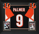 Carson Palmer Authentic Signed Black Pro Style Framed Jersey BAS Witnessed