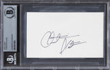 Christian Slater Heathers Authentic Signed 3x5 Index Card BAS Slabbed 1