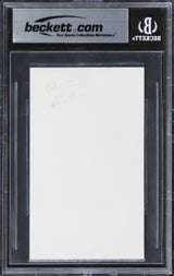 Christian Slater Heathers Authentic Signed 3x5 Index Card BAS Slabbed 1