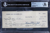 Vince Lombardi Signed 3x8.25 1959 Green Bay Packers Inc Check BAS Slabbed