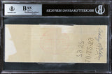 Vince Lombardi Signed 3x8.25 1959 Green Bay Packers Inc Check BAS Slabbed