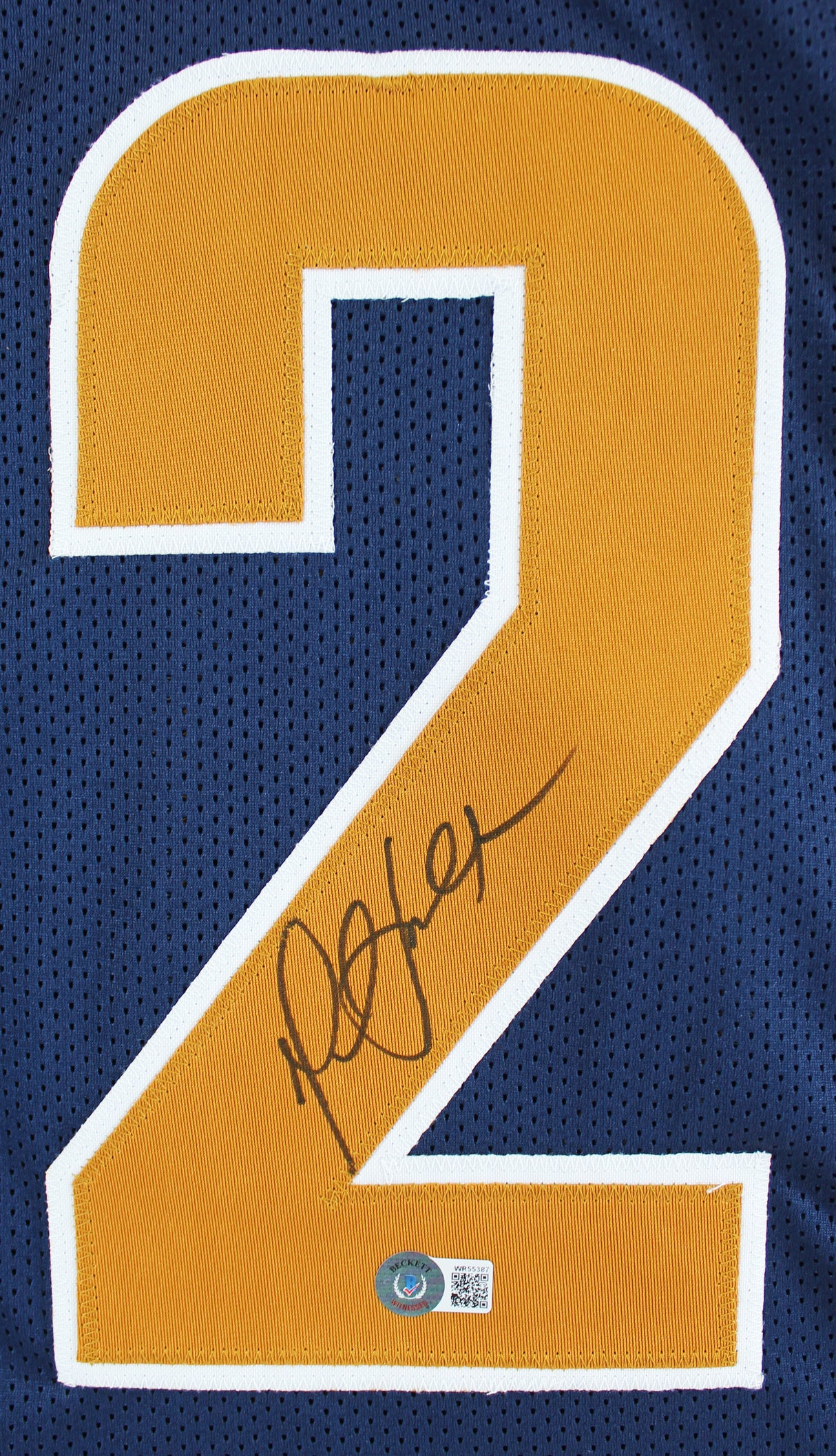 Marshall Faulk Authentic Signed Navy Blue Pro Style Jersey BAS Witnessed