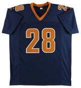 Marshall Faulk Authentic Signed Navy Blue Pro Style Jersey BAS Witnessed