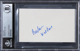 Barbara Walters The View Authentic Signed 3x5 Index Card BAS Slabbed 1