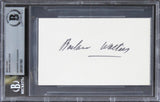 Barbara Walters The View Authentic Signed 3x5 Index Card BAS Slabbed 3