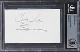 Charles Bronson The Great Escape Authentic Signed 3x5 Index Card BAS Slabbed 1