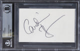 Candice Bergen Murphy Brown Authentic Signed 3x5 Index Card BAS Slabbed