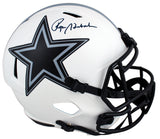 Cowboys Roger Staubach Signed Lunar Full Size Speed Rep Helmet BAS Witnessed