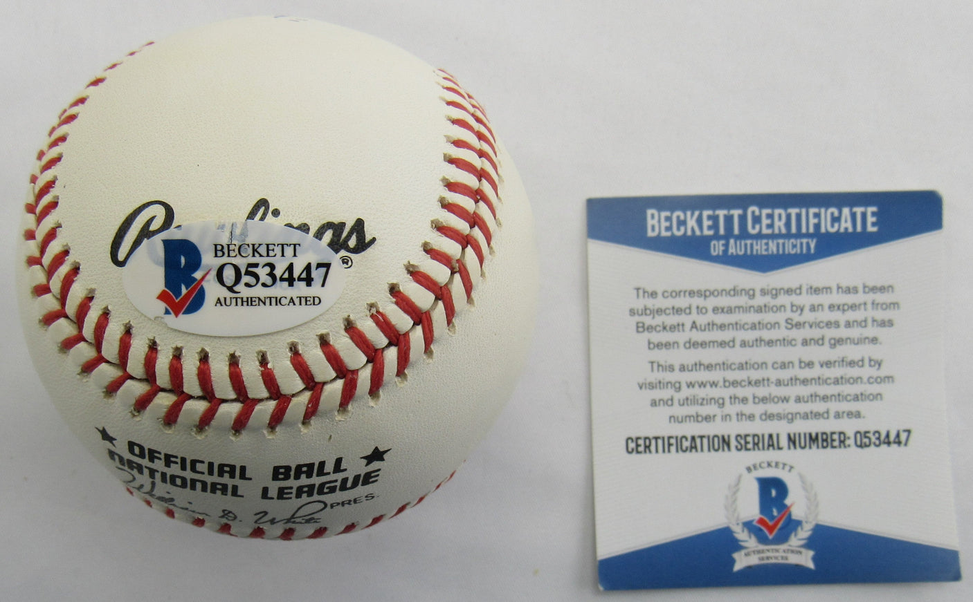 Duke Snider Signed Auto Rawlings Baseball Beckett Q53447