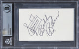 Bobby Breen Let's Sing Again "Musical Note" Signed 3x5 Index Card BAS Slabbed