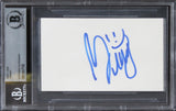 Brandy Singer "Smiley Face" Authentic Signed 3x5 Index Card BAS Slabbed 2