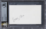 Buddy Ebsen Breakfast At Tiffany's Authentic Signed 3x5 Index Card BAS Slabbed 1