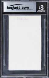Buddy Ebsen Breakfast At Tiffany's Authentic Signed 3x5 Index Card BAS Slabbed 1