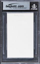 Buddy Ebsen Breakfast At Tiffany's Authentic Signed 3x5 Index Card BAS Slabbed 2