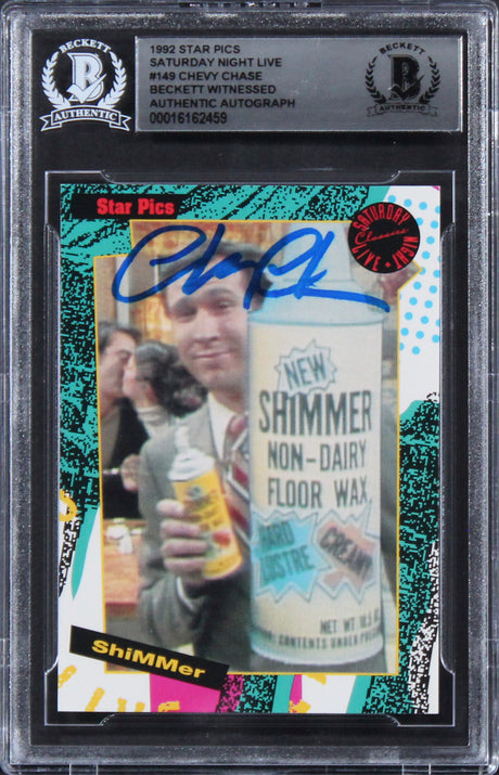 Chevy Chase Saturday Night Live Signed 1992 Star Pics #149 Card BAS Slabbed