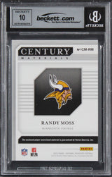 Randy Moss Signed 2020 National Treasures CM Silver #76 Card Auto 10! BAS Slab