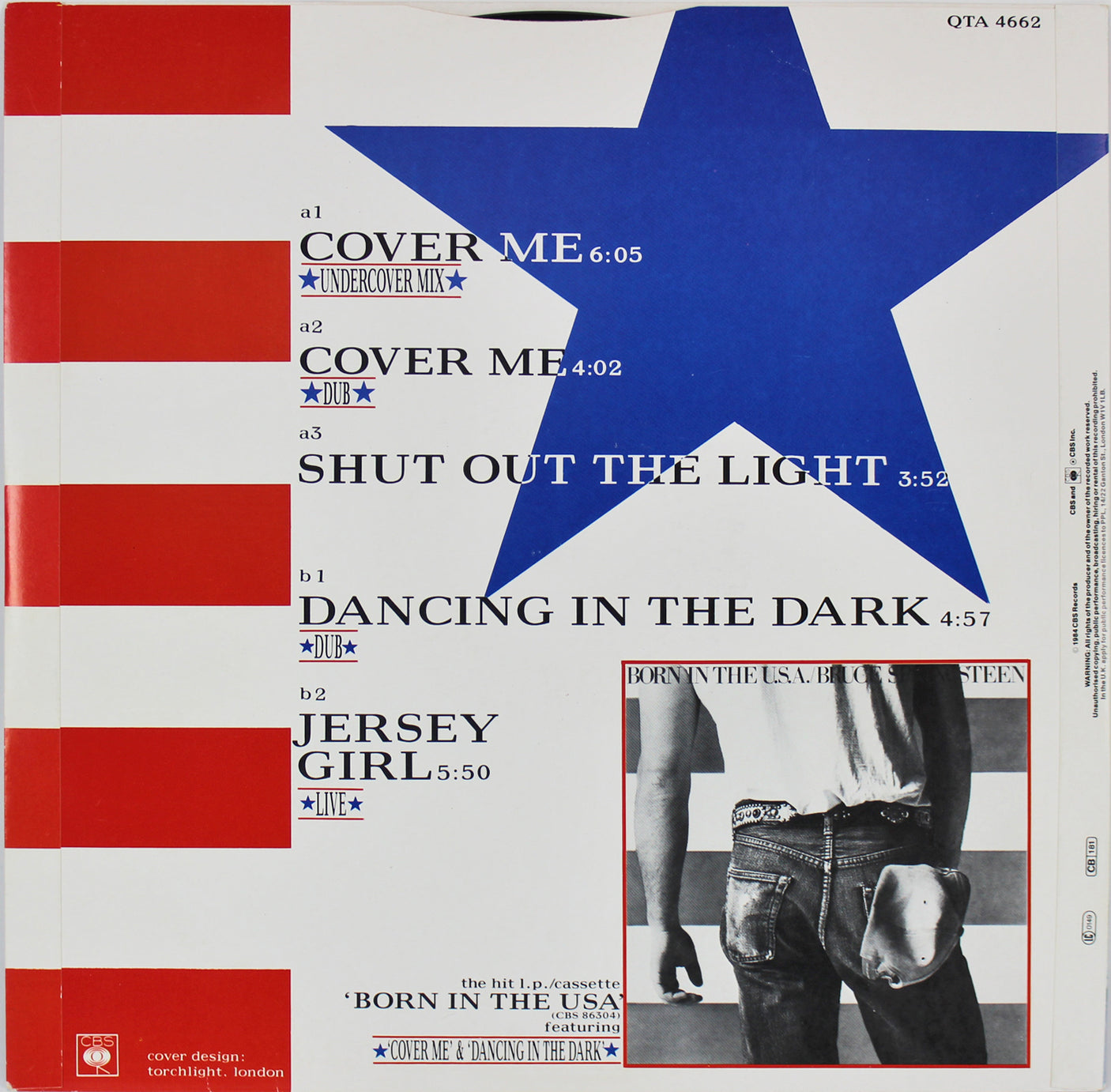 Bruce Springsteen Authentic Signed Cover Me Album Cover W/ Vinyl JSA #X59026