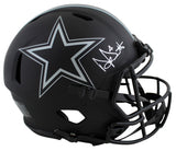 Cowboys Dak Prescott Signed Eclipse F/S Speed Proline Helmet w/ Silver Sig BAS W