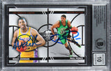 Magic Johnson & Paul Pierce Signed 2008 Topps CSCF #CF36 Card Auto 10! BAS Slab