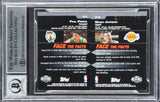 Magic Johnson & Paul Pierce Signed 2008 Topps CSCF #CF36 Card Auto 10! BAS Slab