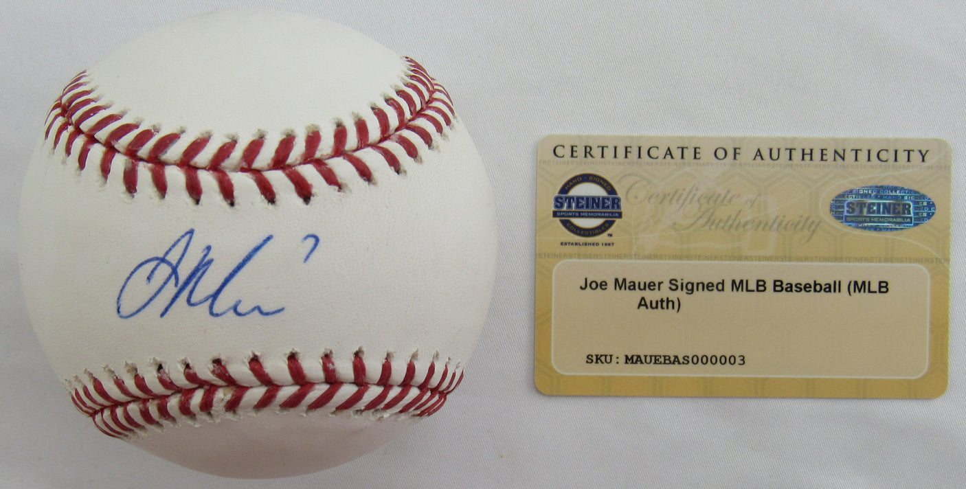 Joe Mauer Signed Auto Rawlings Baseball Steiner COA