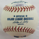 Steve Sax Signed Auto Rawlings Baseball MLB Holo BB227837