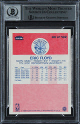 Warriors Eric "Sleepy" Floyd Signed 1986 Fleer #34 Card Auto 10! BAS Slabbed
