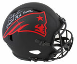 Patriots Randy Moss "SCH" Signed Eclipse Proline F/S Speed Helmet w/ Case BAS W