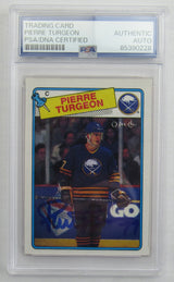 Pierre Turgeon Signed Auto Autograph Card PSA/DNA Encapsulated