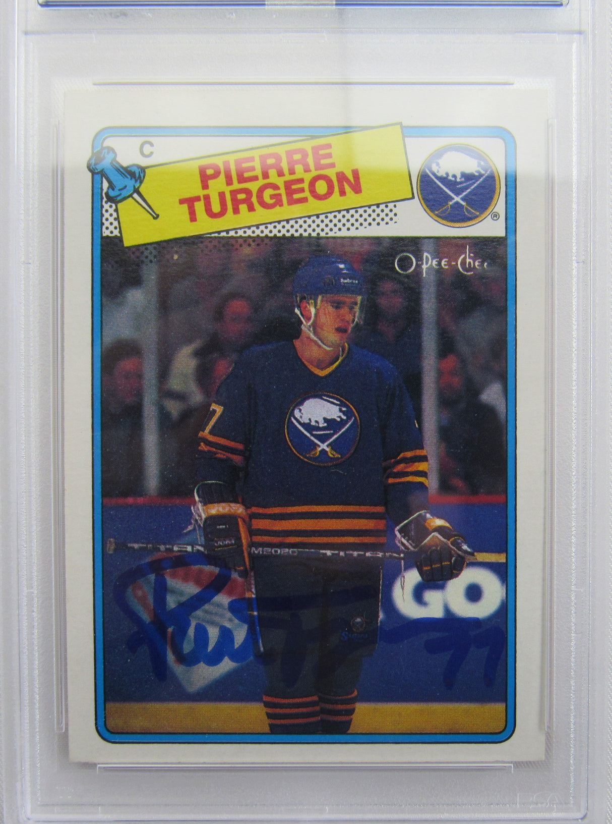 Pierre Turgeon Signed Auto Autograph Card PSA/DNA Encapsulated