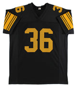 Jerome Bettis Signed Black Pro Style Jersey w/ Yellow #'s BAS Witnessed