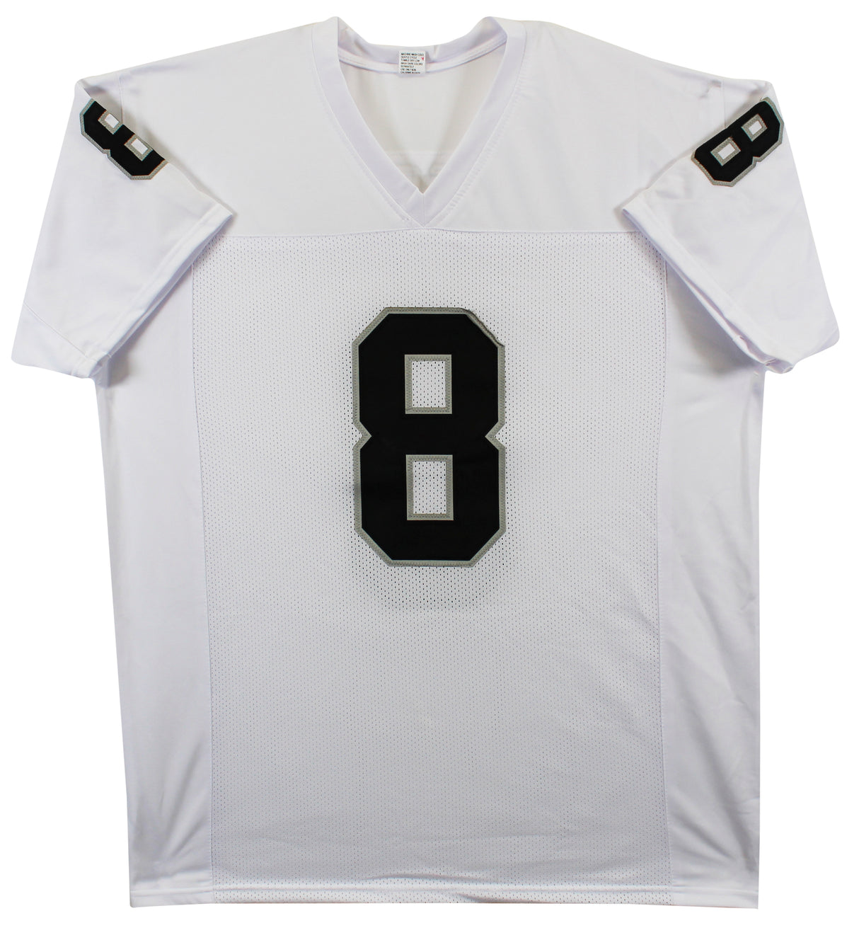 Josh Jacobs Authentic Signed White Pro Style #8 Jersey BAS Witnessed
