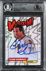 Chevy Chase Christmas Vacation Authentic Signed Custom Trading Card BAS Slabbed