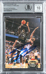 Magic Shaquille O'Neal Signed 1992 Stadium Club #201 RC Card Auto 10! BAS Slab 2
