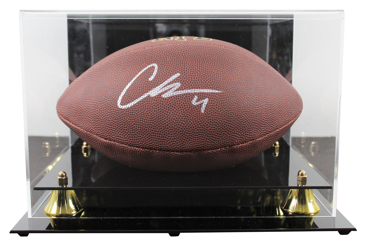 Raiders Aidan O'Connell Signed Wilson Super Grip Football W/ Case BAS Witnessed