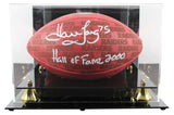 Raiders Howie Long "HOF 00" Signed "Duke" Team Showcase Football W/ Case BAS Wit