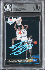 Magic Shaquille O'Neal Signed 1992 Upper Deck #1 Rookie Card BAS Slabbed