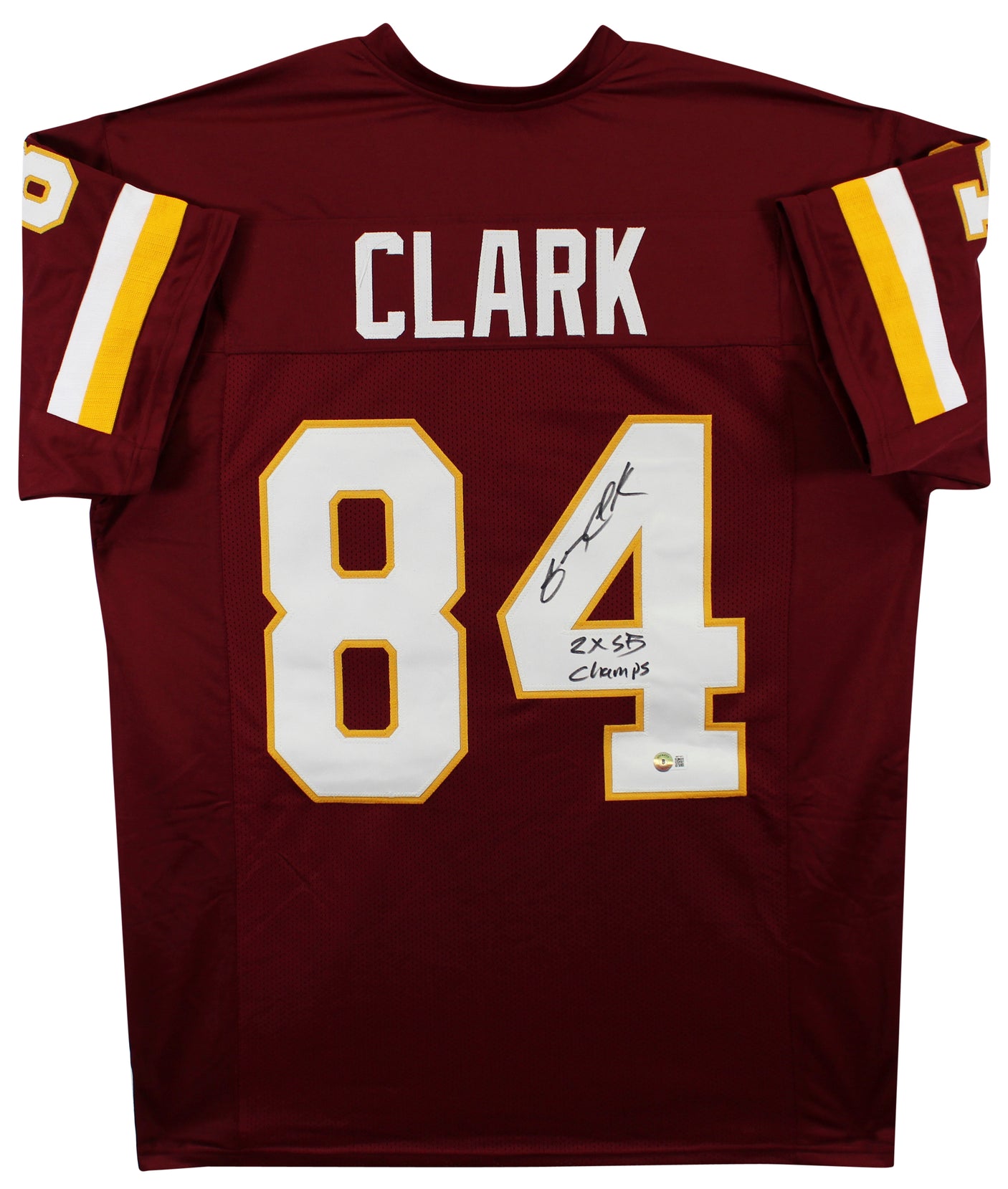 Gary Clark "2x SB Champ" Authentic Signed Maroon Pro Style Jersey BAS Witnessed