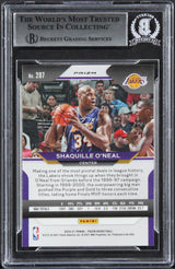 Lakers Shaquille O'Neal Signed 2020 Panini Prizm Silver #207 Card BAS Slabbed