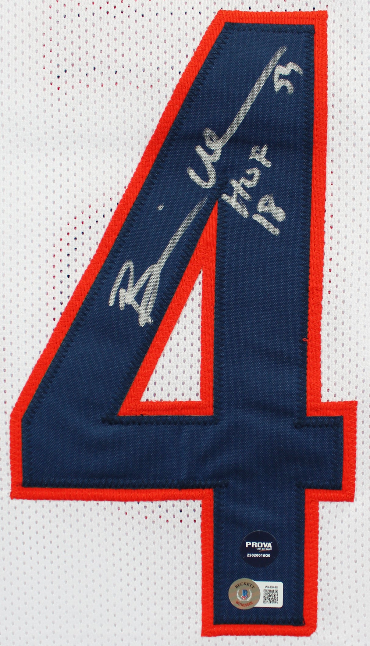 Brian Urlacher "HOF 18" Authentic Signed White Pro Style Jersey BAS