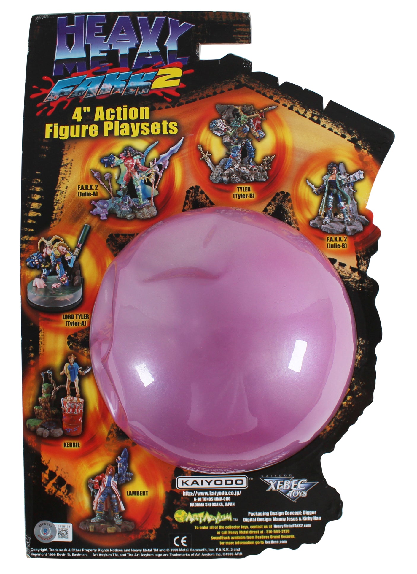 Julie Strain & Simon Bizley Signed Heavy Metal F.A.K.K 4" Action Figure BAS