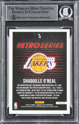 Lakers Shaquille O'Neal Signed 2018 Donruss Optic RS FB HOLO #10 Card BAS Slab