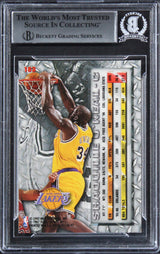 Lakers Shaquille O'Neal Authentic Signed 1996 Metal #183 Card BAS Slabbed