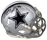 Cowboys Zack Martin Authentic Signed Silver Speed Mini Helmet BAS Witnessed