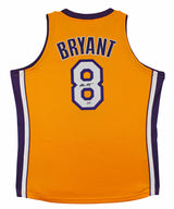 Lakers Kobe Bryant Signed Yellow M&N 2000-01 HWC Authentic Jersey PSA #B11732